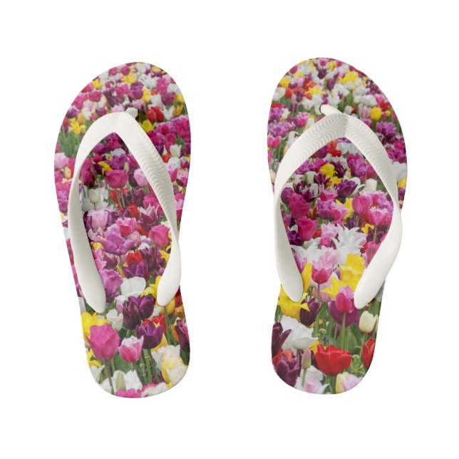 Tongs Enfants champ plein de tulipes (Semelle)