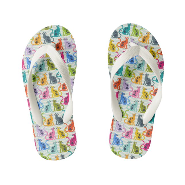 Tongs Enfants Chats à la plage (Semelle)