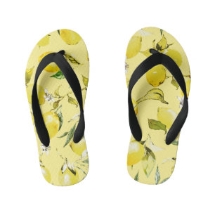 Tongs Enfants citrons aquarelle 15