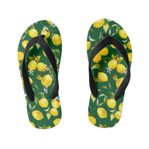 Tongs Enfants citrons d'aquarelle 9