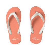 Coral Peach Girl Monogramme Nom