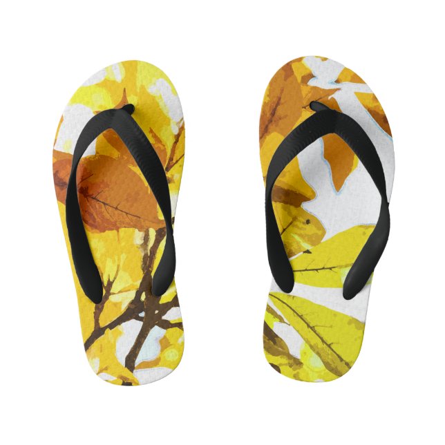Tongs Enfants Couleurs d'automne, feuille (Semelle)