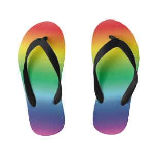 Tongs Enfants Couleurs dégradé arc-en-ciel moderne motif fun