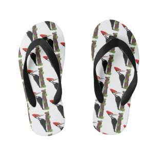 Tongs Enfants Cue drôle Pileated woodpecker dessin d'illustratio