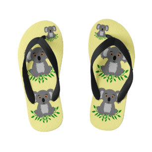 Tongs Enfants Cute koala avec enfants eucalyptus