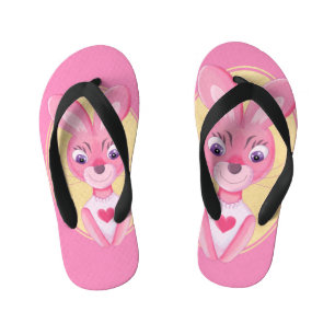 Tongs Enfants Cute little bunny girl
