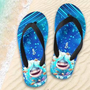 Tongs Enfants Cute Shark Personnalisé Boys'