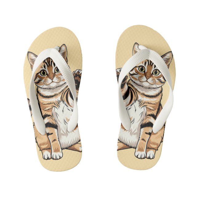 Tongs Enfants Cute simple design men cat lover (Semelle)