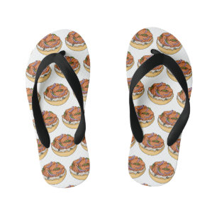 Tongs Enfants dessin animé de bagel saumon