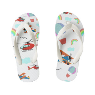 Tongs Enfants dessin animé de l'avion doodle kids tongflops