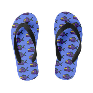 Tongs Enfants Dessin animé de poissons piranhas