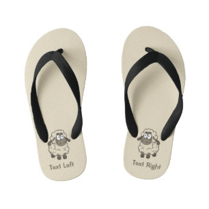 Tongs Enfants Dessin en mouton beige
