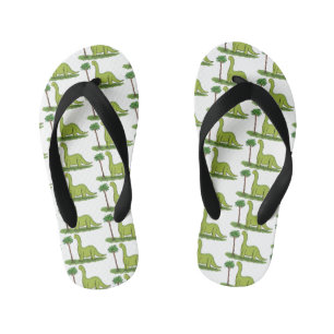 Tongs Enfants Dinosaurus de dessin animé vert heureux mignon bro