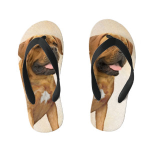 Tongs Enfants Dogue de Bordeaux Peinture - Cute Original Chien A