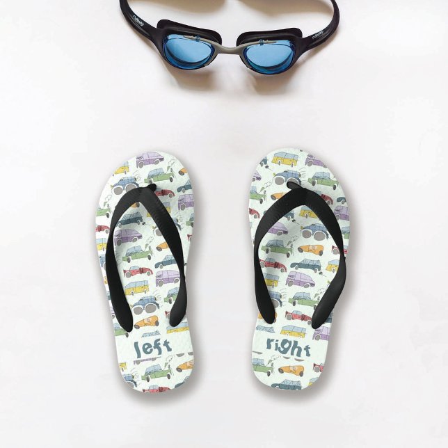 Tongs Enfants Doodle des voitures (Créateur téléchargé)