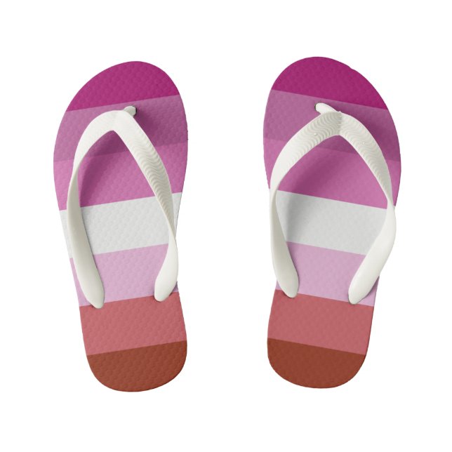 Tongs Enfants Drapeau de la fierté lesbienne (Semelle)