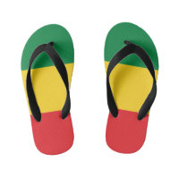 Drapeau vert, jaune et rouge