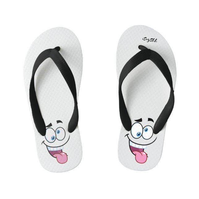 Tongs Enfants drôle de visage (Semelle)