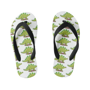 Tongs Enfants Drôle stegosaurus dinosaure dessin animé