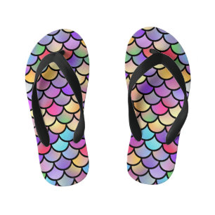 Tongs Enfants Échelles de sirènes d'iridescente