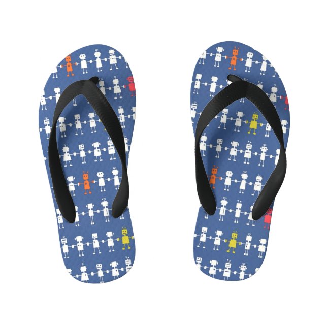 Tongs Enfants Enfants bleus de robot (Semelle)