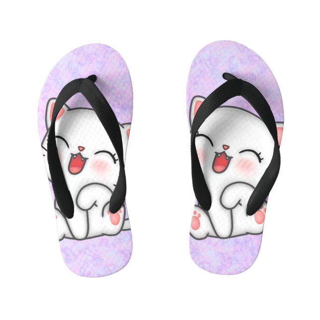 Tongs Enfants Feuilles de chats (Semelle)