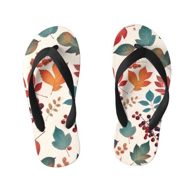 Tongs Enfants Feuilles et baies éparpillés (Semelle)