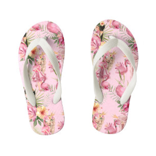 Tongs Enfants Filles Adorables Et Flamants 