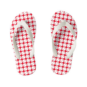 Tongs Enfants Flèches de baseball rouge pour enfants