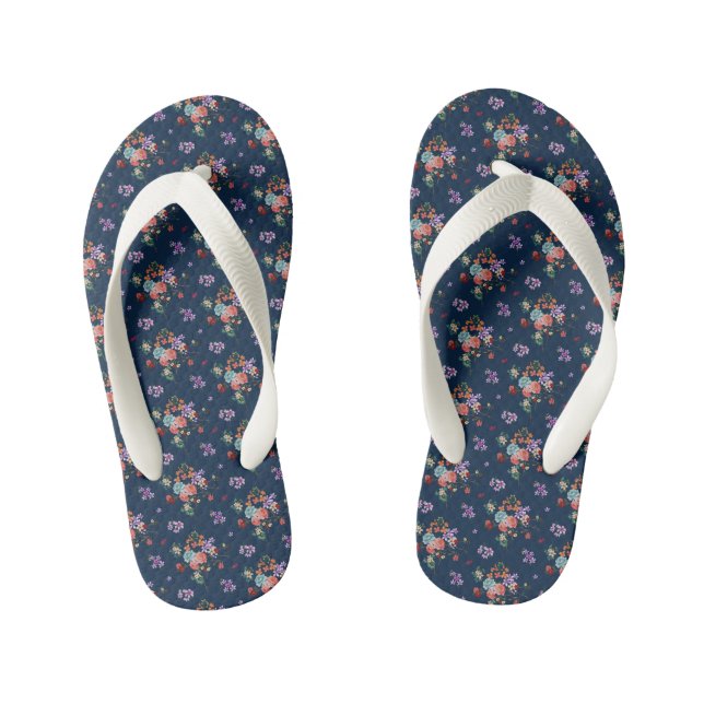 Tongs Enfants Flore du bouquet de rose (Semelle)