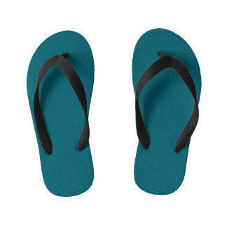 Tongs Enfants Fond sarcelle uni avec une texture subtile
