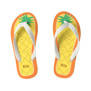 Tongs Enfants Fruit tropical drôle personnalisé d'ananas migno