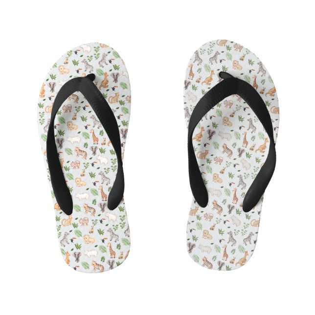 Tongs Enfants gibier Animal With Jungle Tree (Semelle)