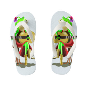 Tongs Enfants Grenouille Jouer de la guitare Founny Kid's Flip F