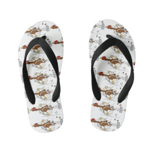 Tongs Enfants Illustration amusante de poulet cool
