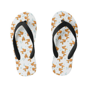 Tongs Enfants Illustration de caricature de poisson rouge orange