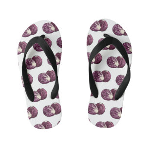 Tongs Enfants Illustration de chou rouge