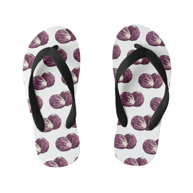 Tongs Enfants Illustration de chou rouge (Semelle)