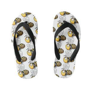 Tongs Enfants Illustration de dessin animé d'abeilles joyeux