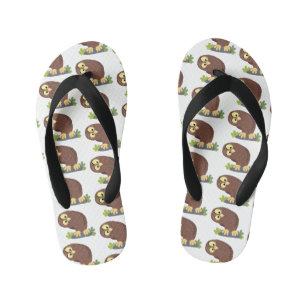 Tongs Enfants Illustration de dessin animé de chouette marrante 