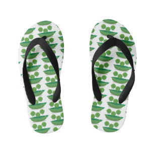 Tongs Enfants Illustration de dessin animé de petits pois sauteu