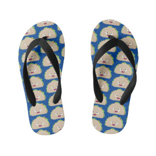 Tongs Enfants Illustration de dessin animé de taco souriant mign