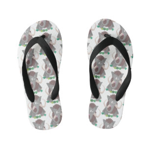 Tongs Enfants Illustration de dessin animé drôle de mammouth lai