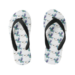 Tongs Enfants Illustration de dessin animé d'un colibri abeille
