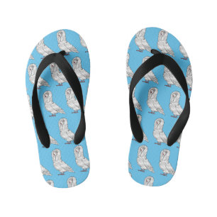 Tongs Enfants Illustration de dessin animé d'un oiseau pigeon ja