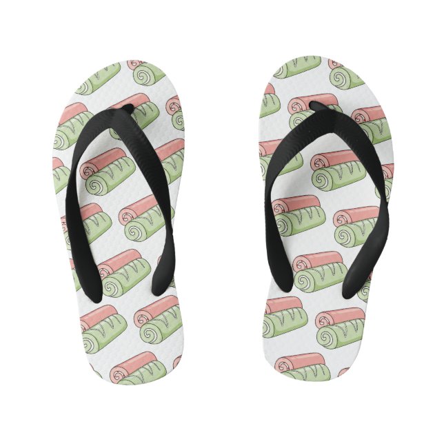 Tongs Enfants Illustration de gâteau suisse roll / roll (Semelle)