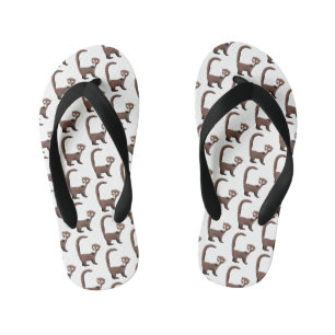 Tongs Enfants Illustration drôle curieuse de dessin animé de coa
