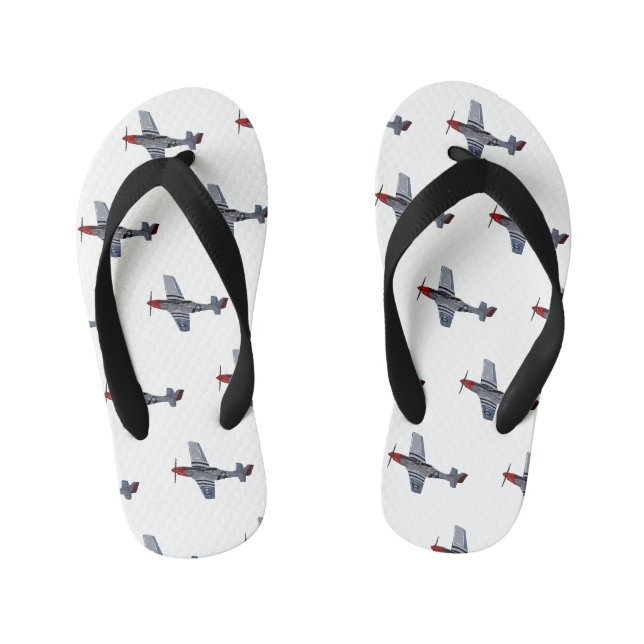 Tongs Enfants Illustration d'un avion de chasse-bombardier (Semelle)