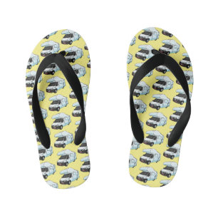 Tongs Enfants Illustration d'un campervan heureux