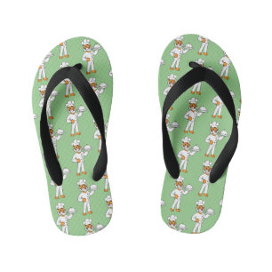 Tongs Enfants Illustration d'un chef tigre drôle et mignon